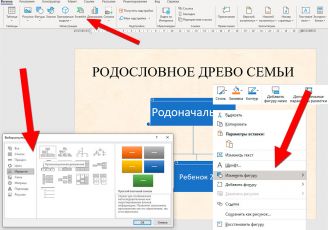 Как сделать семейное древо в Word при помощи SmartArt