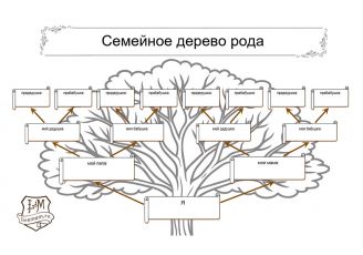 Раскраска родословного древа для детей помладше