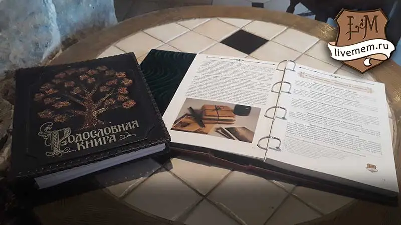 образец книги рода снаружи и внутри